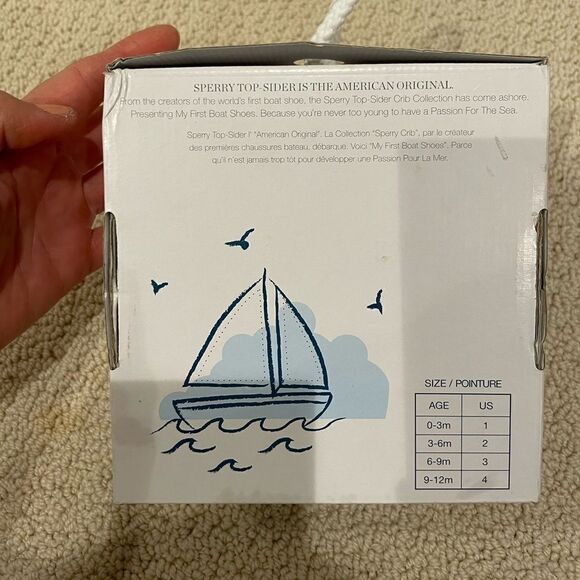 EUC Sperry HALYARD Boys CRIB Shoes Sz. 2M NAVY - Picture 5 of 5